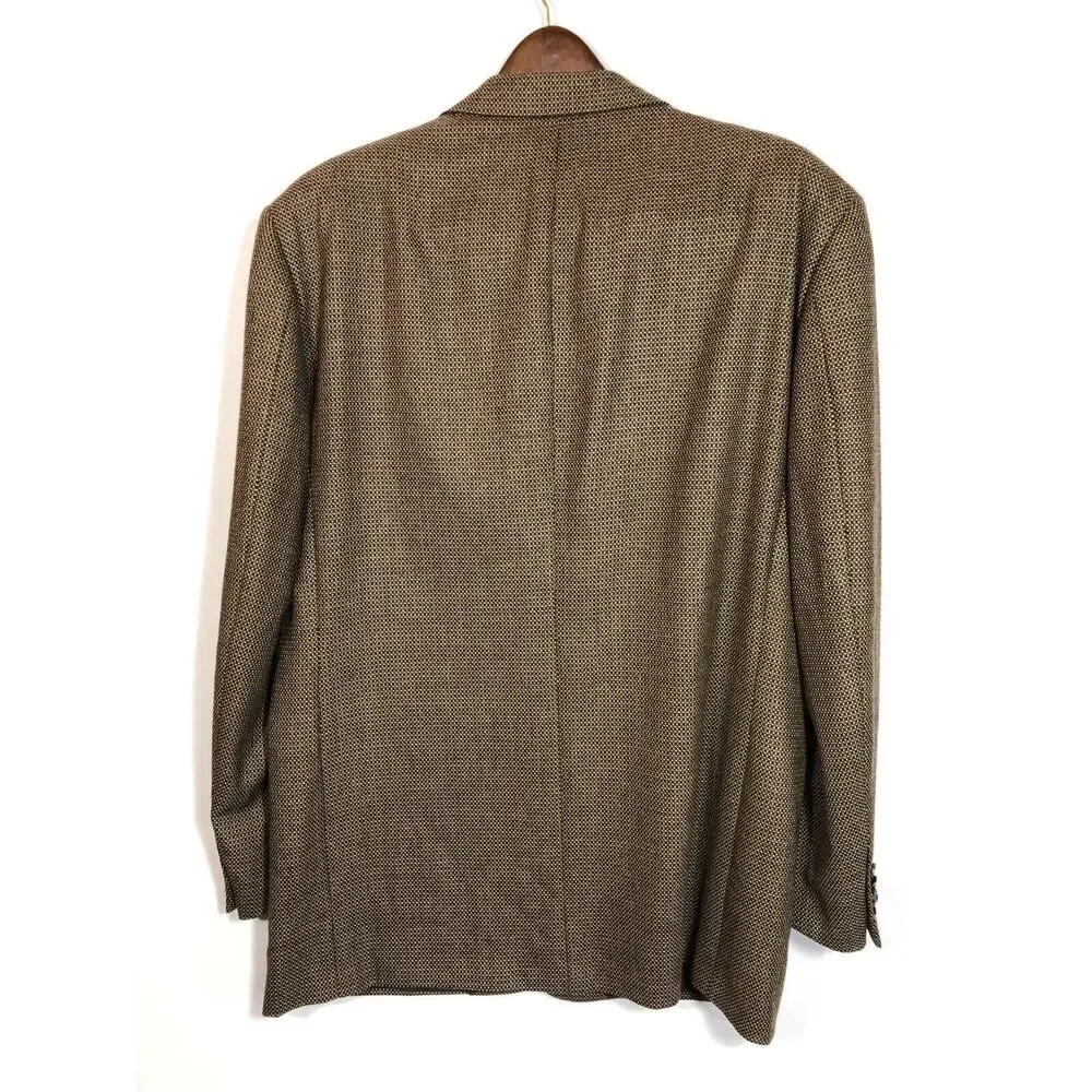 Pal Zileri Brown Sport Coat Blazer 100% Wool Academia Vintage Preppy 42R Mocha
